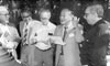 Julio García Espinosa, Toshio Shimizu, Kiushiro Kusakabe y Gabriel García Márquez en la Sede de la fnCL